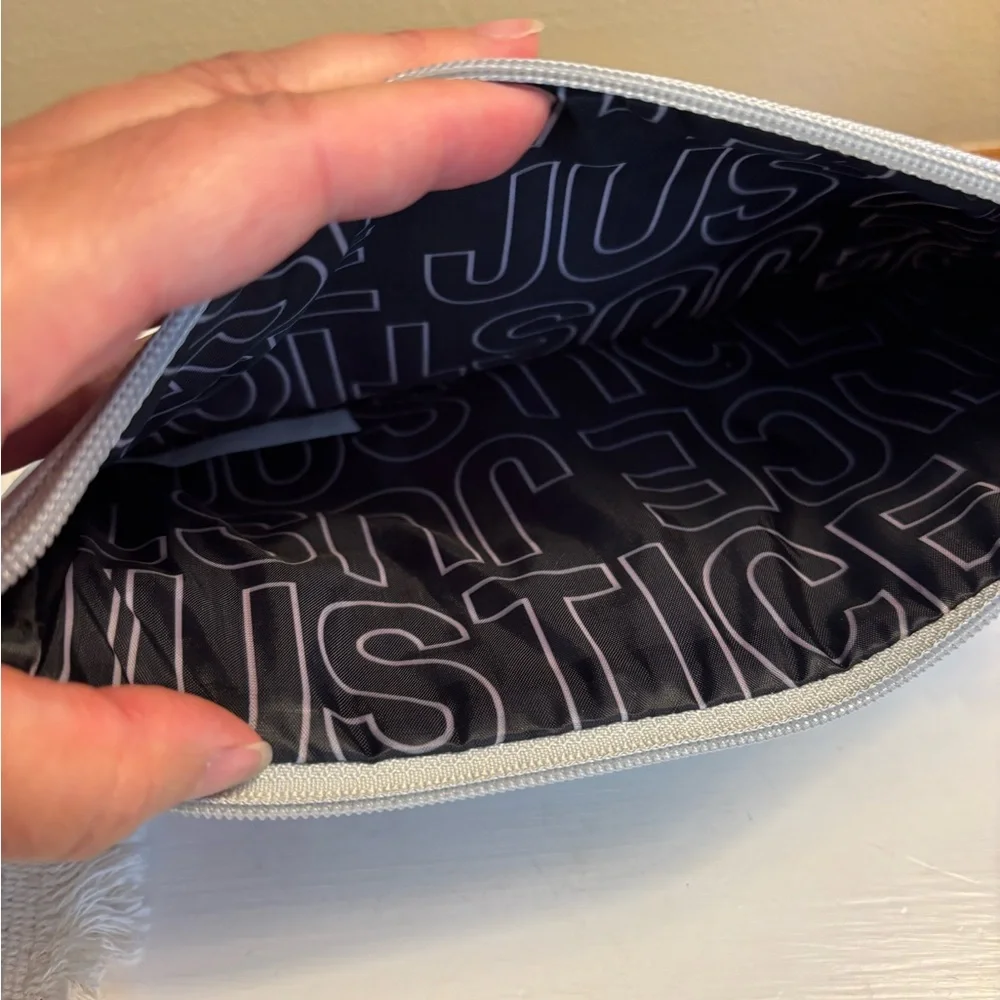 Justice Colorful Glitter Pencil Case 2 zip pouches. Back to School! 🍎 NWT